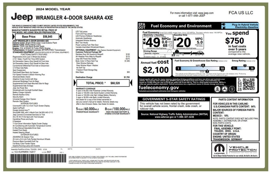 jeep wrangler 4xe 2024 1C4RJXP68RW152917 image jeep wrangler 4xe 2024 1C4RJXP68RW152917 image